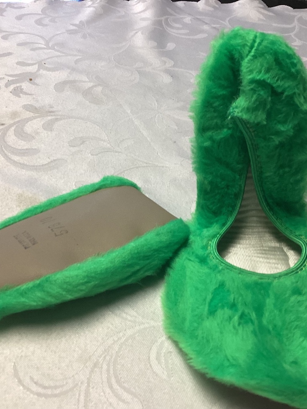 Ballet slipper fuzzy GREEN 💚sz10